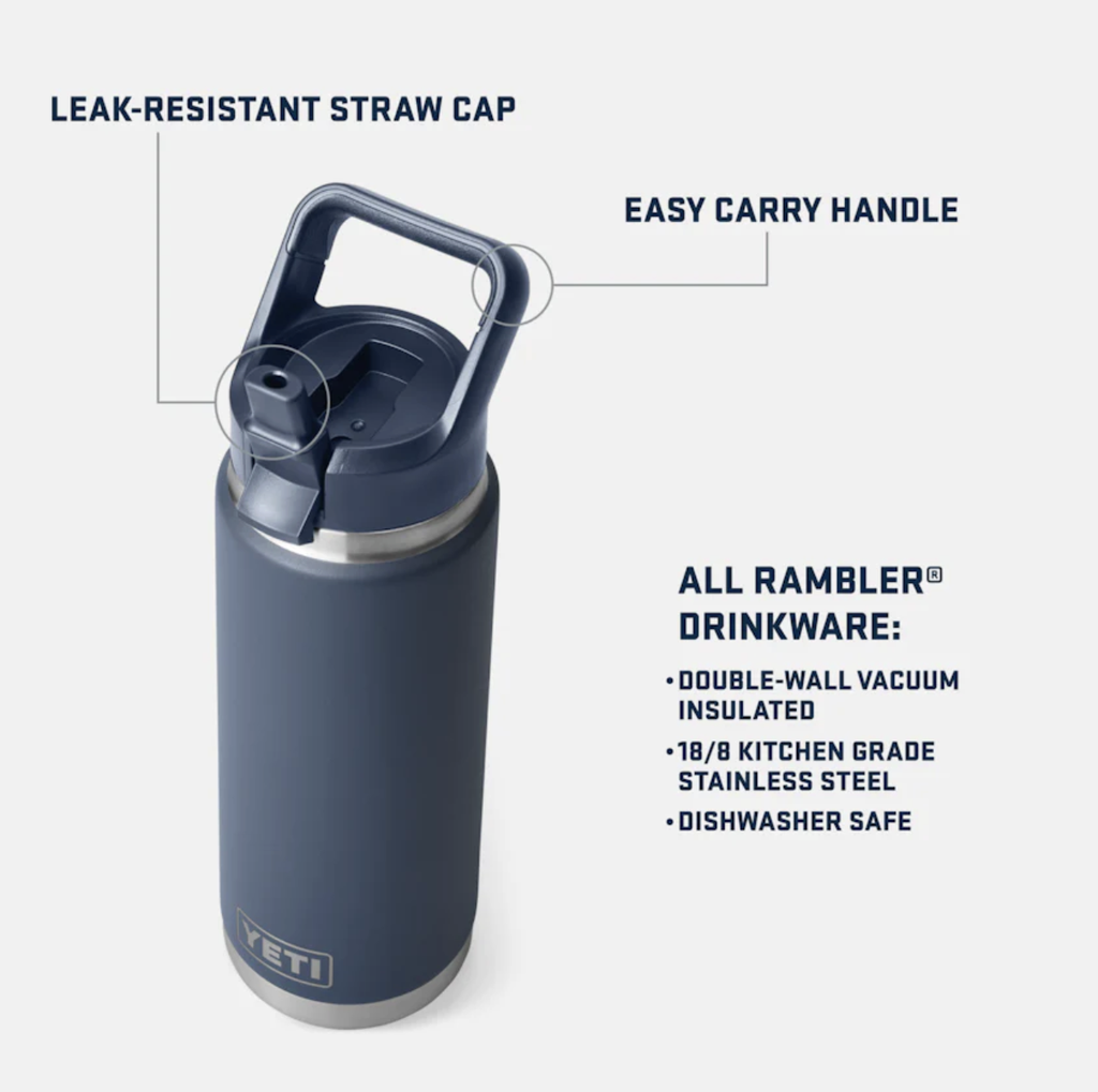 Botella con Tapa de Pajita Yeti Rambler 26 oz (769 ml) - King Crab