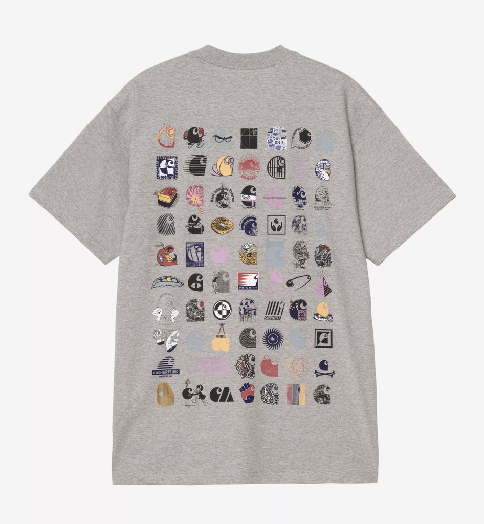 Camiseta Carhartt WIP C Logo Archive - Grey Heather