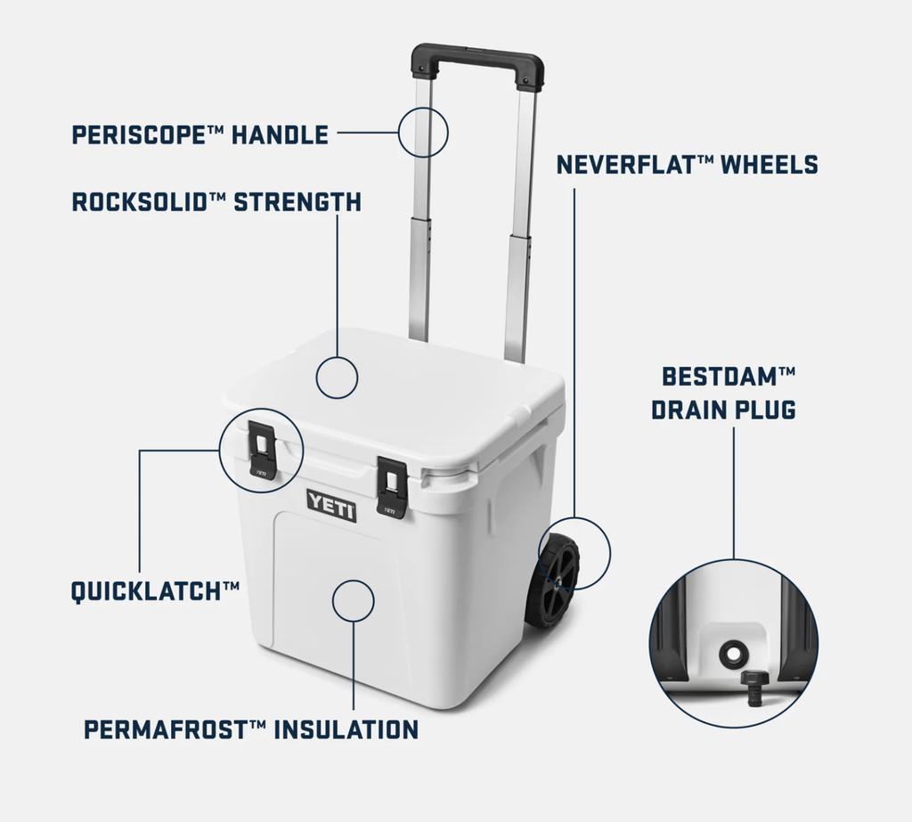 Nevera Portátil con Ruedas Yeti Roadie 48 - White