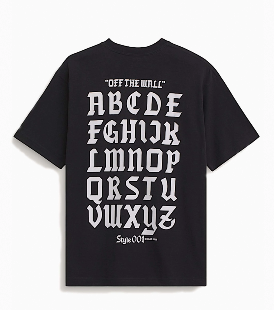 Camiseta Vans Stacked Hi - Black