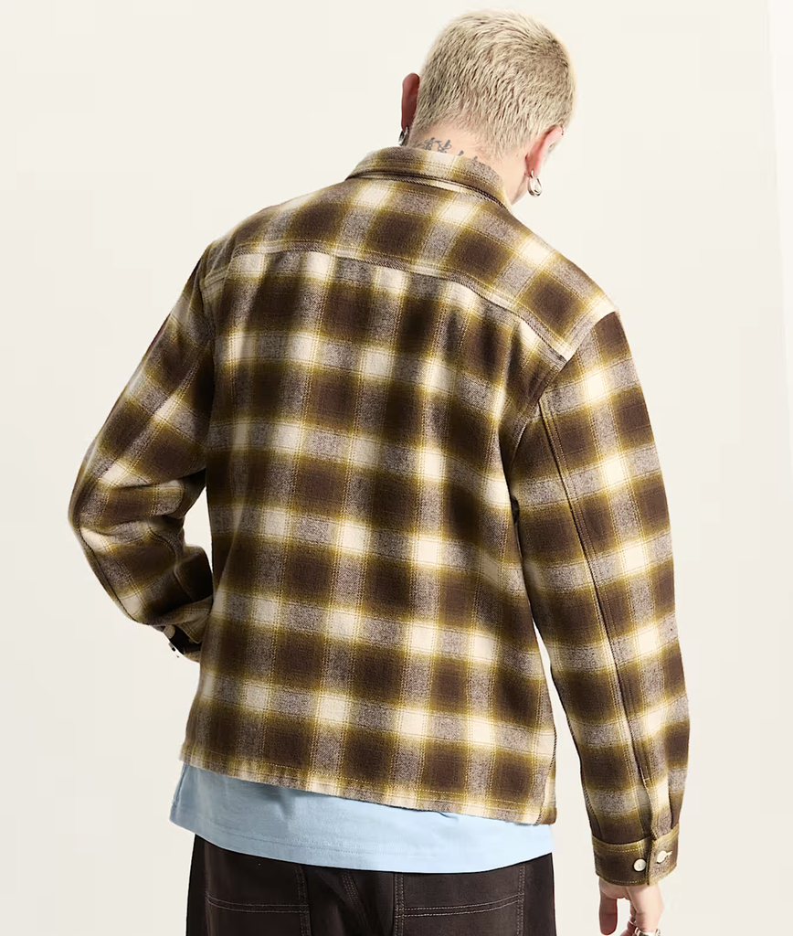 Chaqueta Vans Crestmont Plaid Shacket - Oatmeal