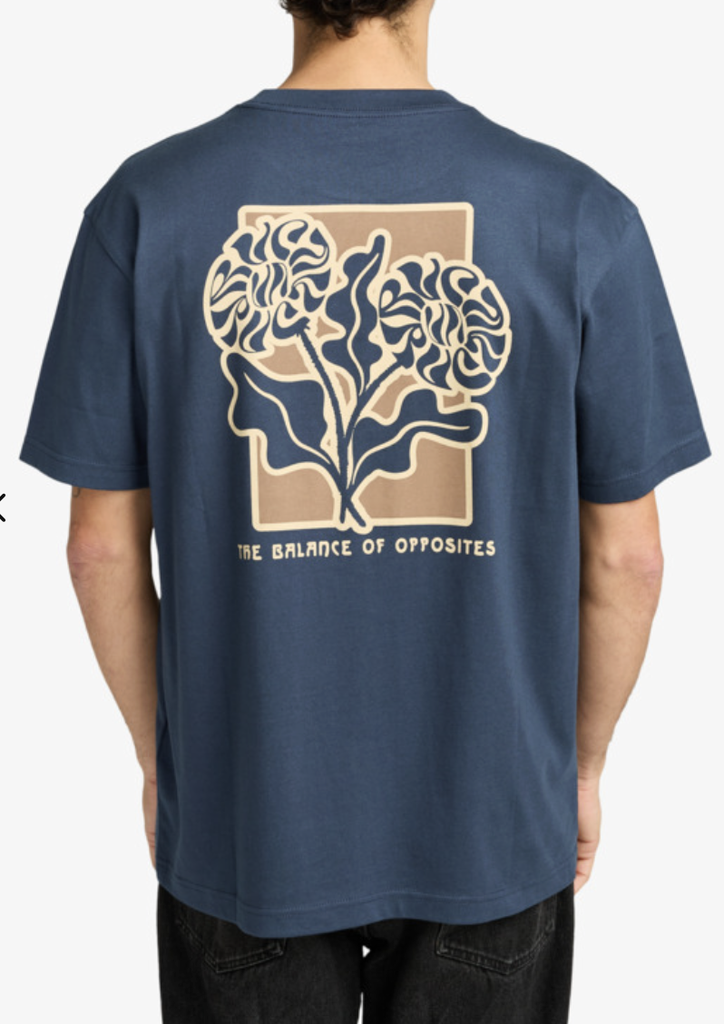 Camiseta Rvca Flower Balance - Moody Blue