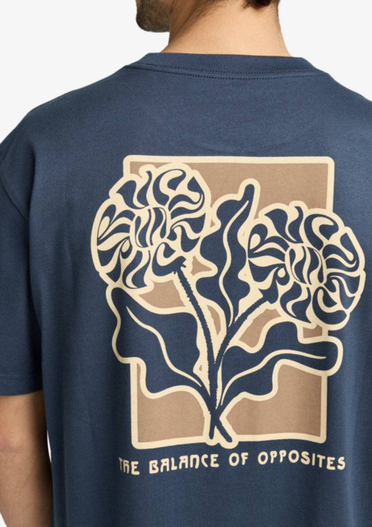Camiseta Rvca Flower Balance - Moody Blue