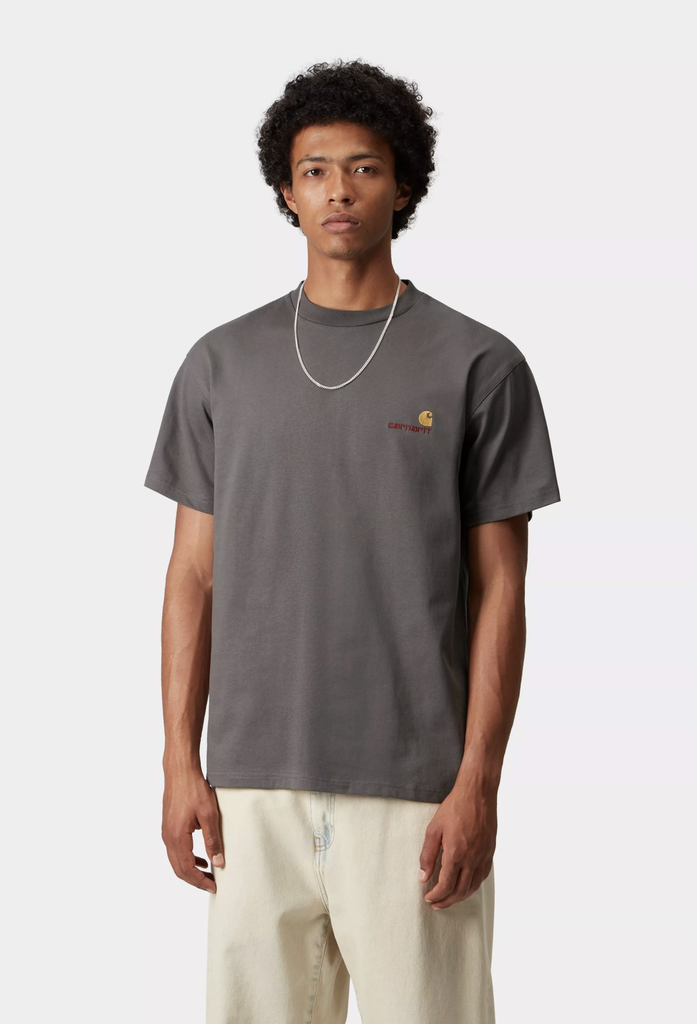 Camiseta Carhartt WIP American Script - Porphyry