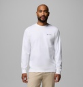 Camiseta Columbia L/S Explorers Canyon - White/Branded Blanket