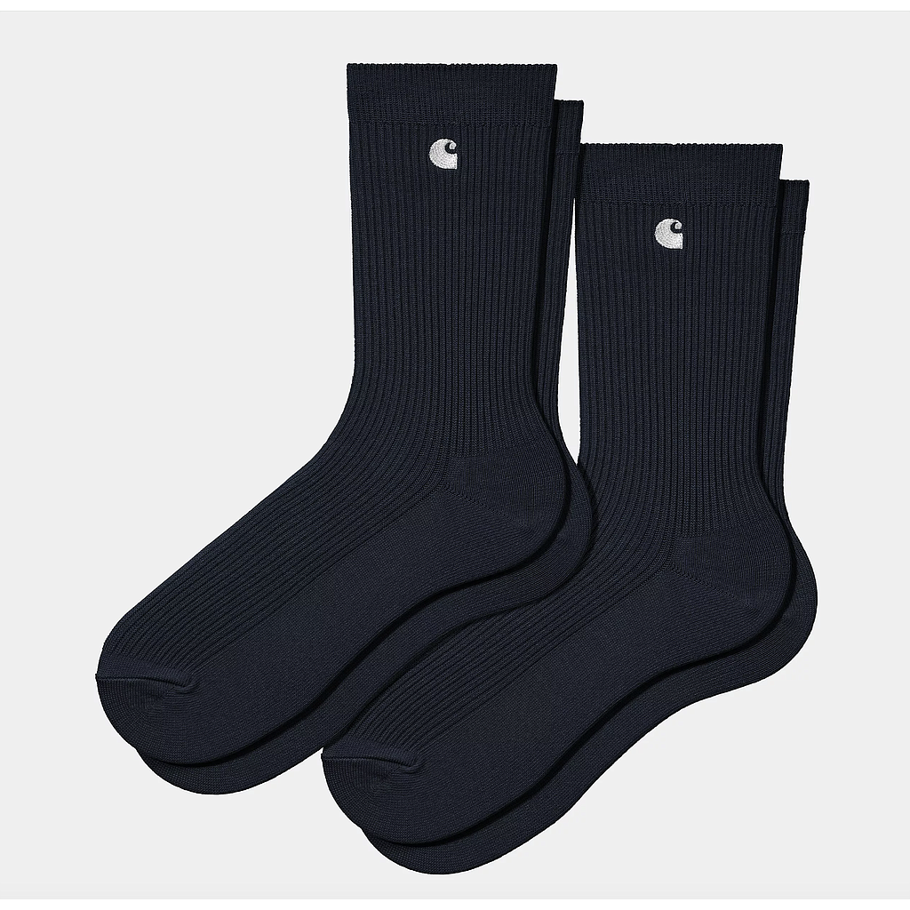 Calcetines Carhartt WIP Madison Pack de 2 ud - Dark Navy/White + Dark Navy/White