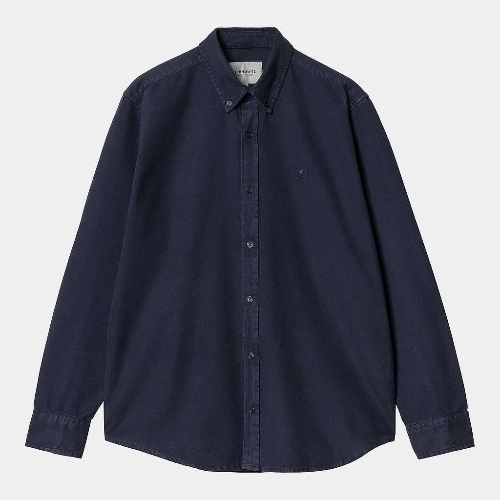 Camisa Carhartt WIP L/S Bolton - Air Force Blue/Garment Dyed