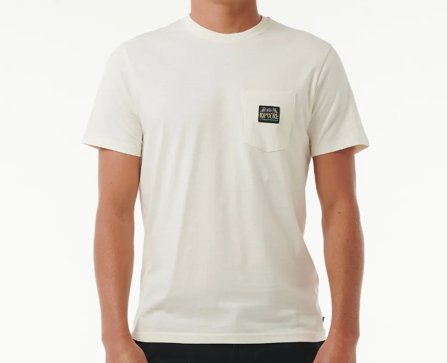 Camiseta Rip Curl Horizon Badge - Bone