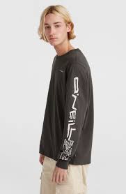 Camiseta O´neill Surf Heroes L/SLV - Black (Raven)