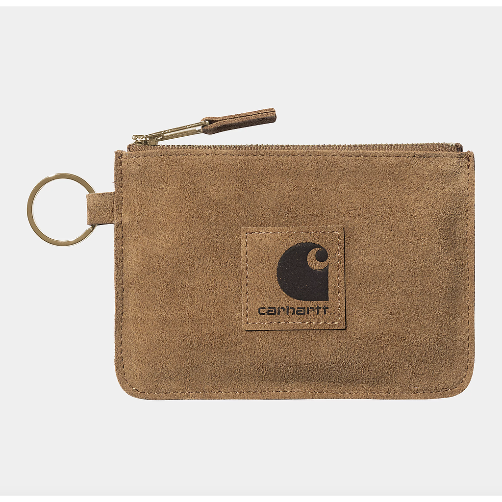 Cartera Carhartt WIP Artificial Suede Zip - Hamilton Brown