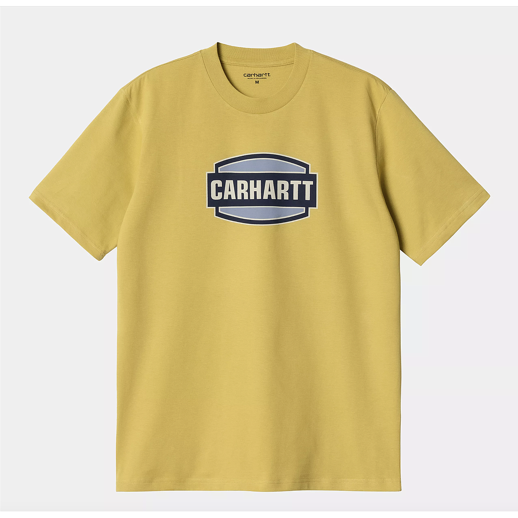 Camiseta Carhartt WIP Press Script - Golden Olive