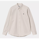 Camisa Carhartt WIP L/S Madison - Moonbeam/Black