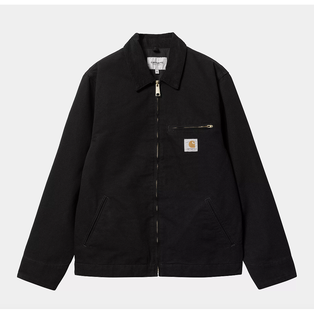 Chaqueta Carhartt WIP Detroit - Black / Black (Rinsed) [Sin Forro]
