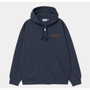 Sudadera Con Cremallera Carhartt WIP Runaway - Blue/Vermillion Stone Washed