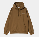 Sudadera con Cremallera Carhartt WIP Runaway - Hamilton Brown/White