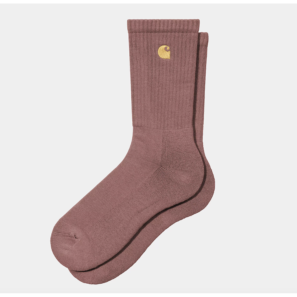 Calcetines Carhartt WIP Chase - Dusky Pink/Gold