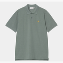 Polo Carhartt Wip SS Chase Pique - Silver Pine/Gold