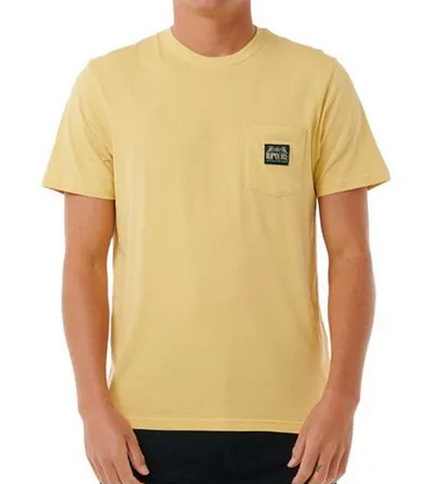 Camiseta Rip Curl Horizon Badge - Straw