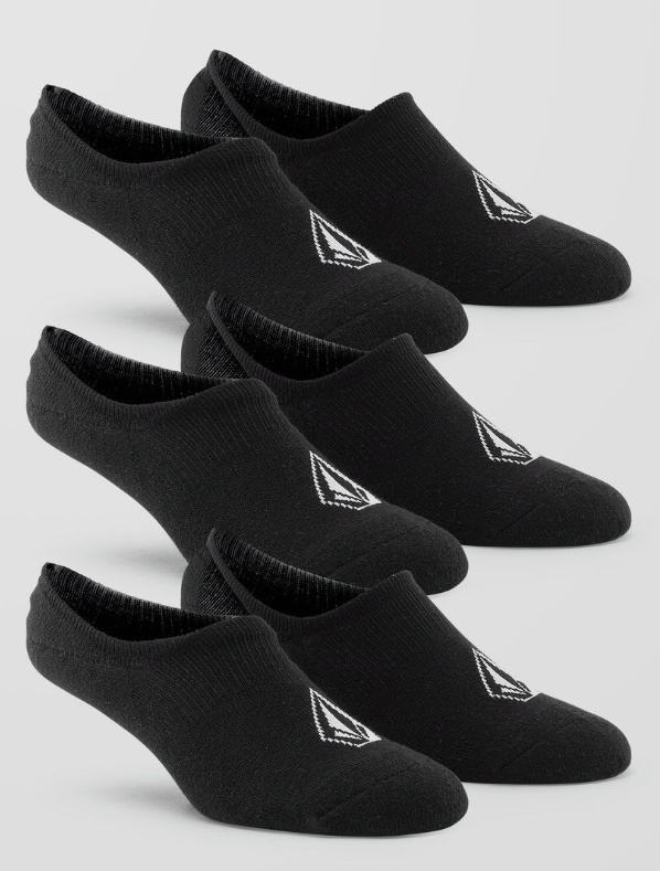 Volcom Stones No Show Socks (Pack de 3) - Black