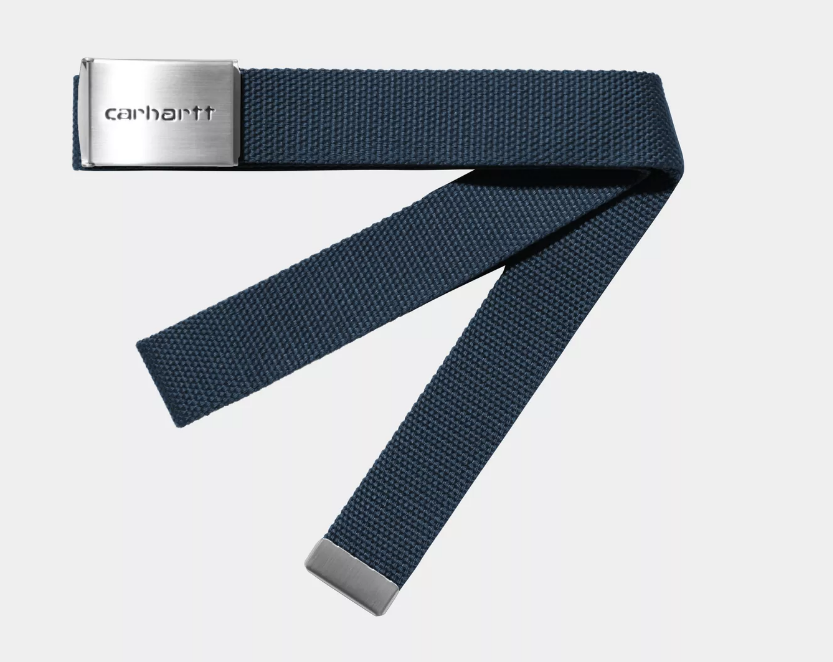 Cinturón Carhartt WIP Clip Belt Chrome - Ink