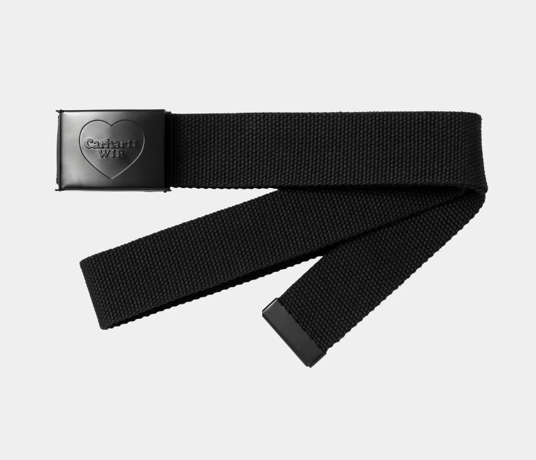 Cinturon Carhartt WIP Heart Clip - Black/Black