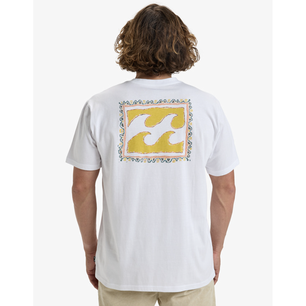 Camiseta Billabong Crayon Wave - White