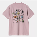 Camiseta Carhartt WIP Catalogue C Logo - Hortensia