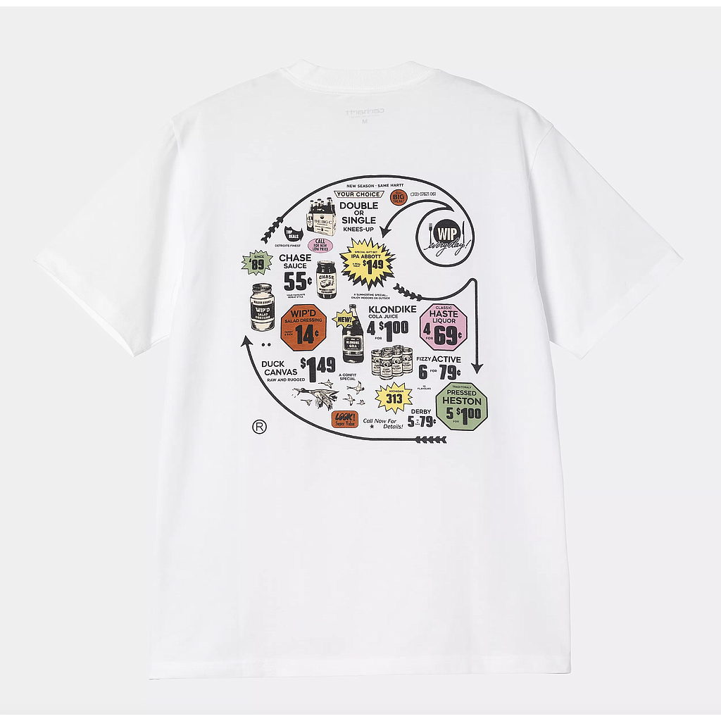 Camiseta Carhartt WIP Catalogue C Logo - White