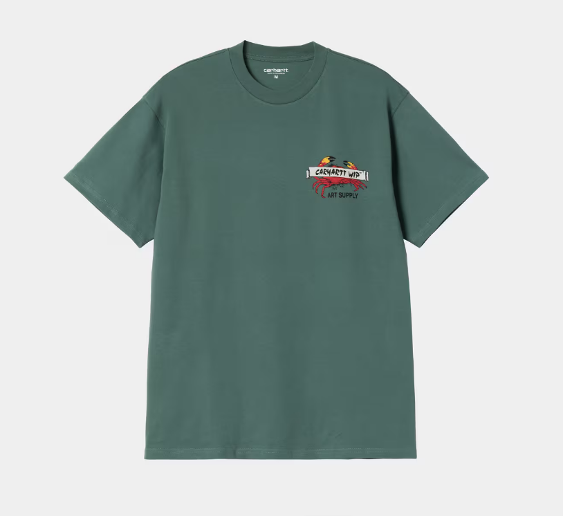 Camiseta Carhartt WIP Crab Paint - Silver Pine