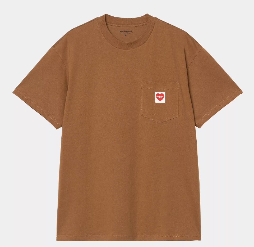 Camiseta Carhartt WIP Pocket Heart - Hamilton Brown