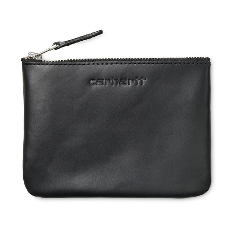 Simple Zip Wallet Cow Leather Black Carhartt WIP