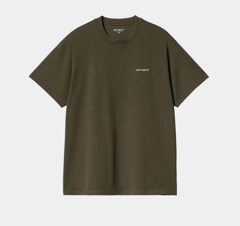 Camiseta Carhartt WIP Script Embroidery - Turtle/Air Pink