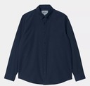 Camisa Carhartt WIP L/S Bolton - Dark Navy (Garment Dyed)