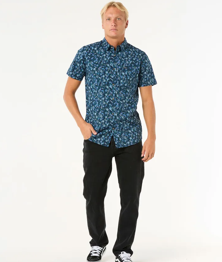 Camisa Rip Curl Floral Reef - Washed Navy