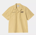 Camisa Carhartt WIP Hendry - Seaton Stripe, Straw/Liberica