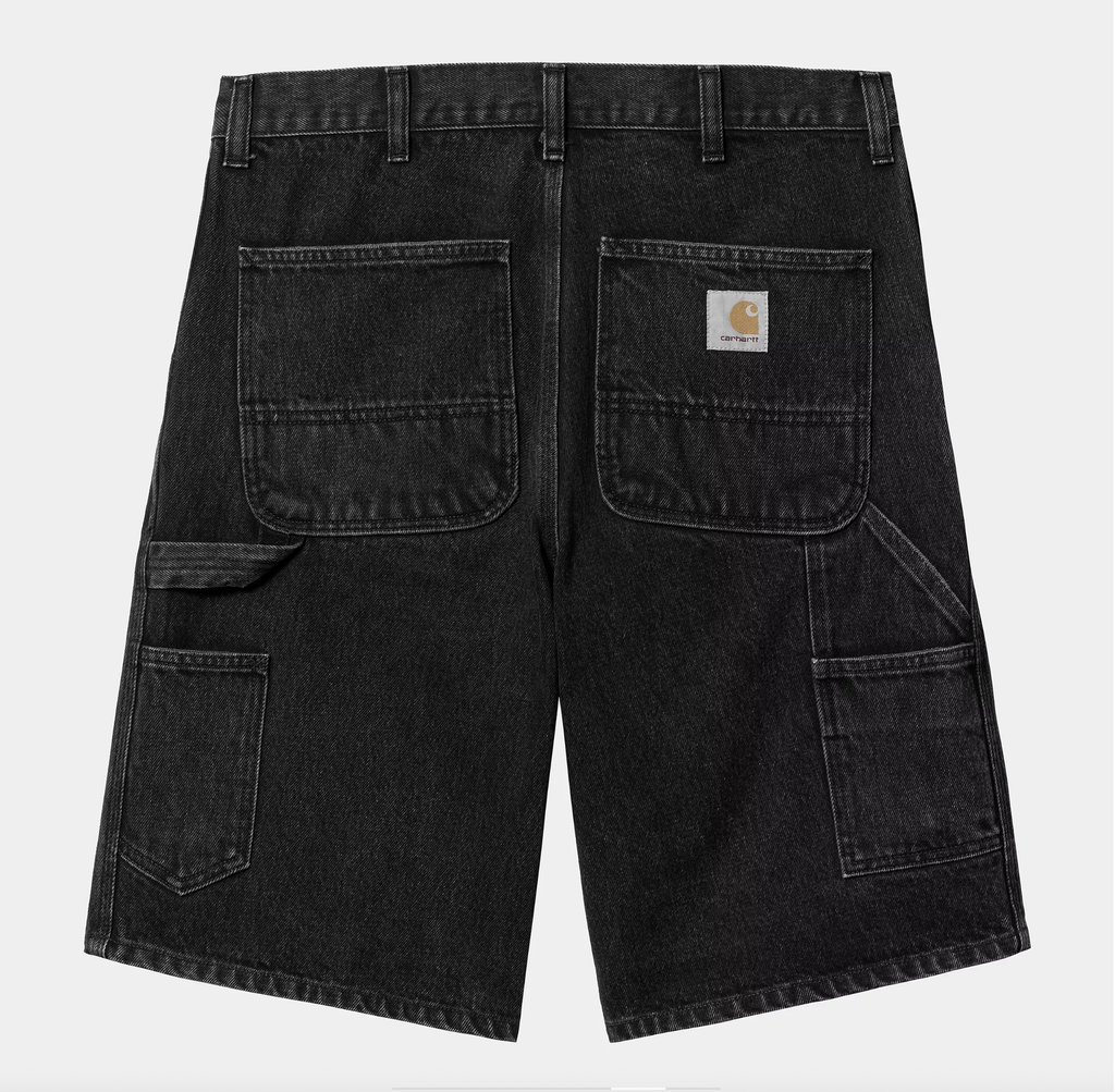 Pantalón Corto Carhartt WIP Single Knee - Black (stone washed)