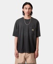 Camiseta Carhartt WIP Hudson Pocket - Black (chalk wash)