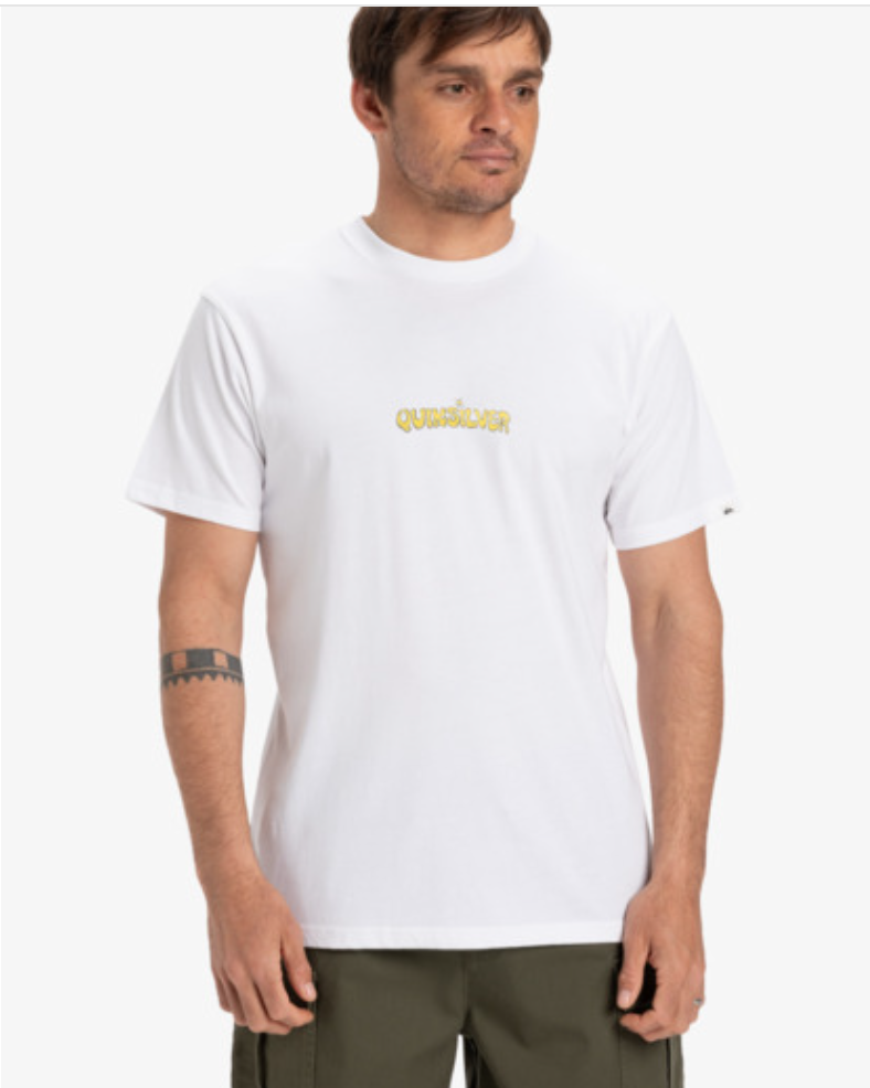 Camiseta Quiksilver Ev Disconnect Effects - White