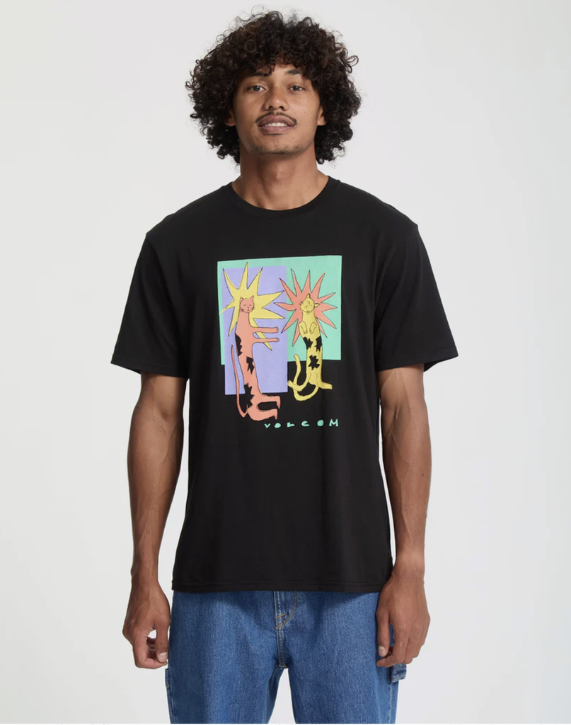Camiseta Volcom Longo Cats - Black