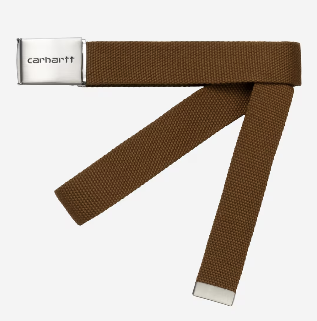 Cinturón Carhartt WIP Clip Belt Chrome - Hamilton Brown