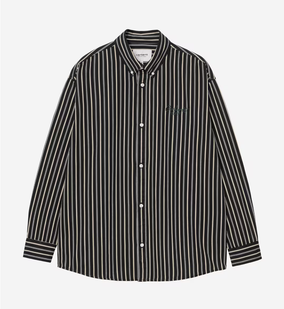 Camisa Carhartt WIP L/S Palance - Palance Stripe/Black