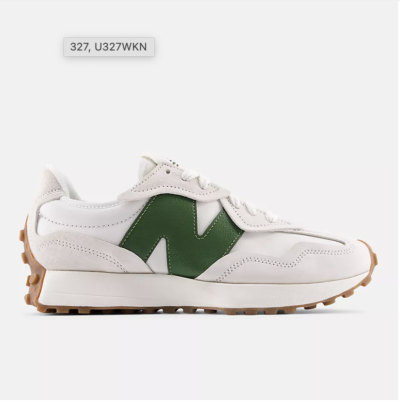 Zapatillas New Balance 327WKN - Linen con Dark Alpine Green