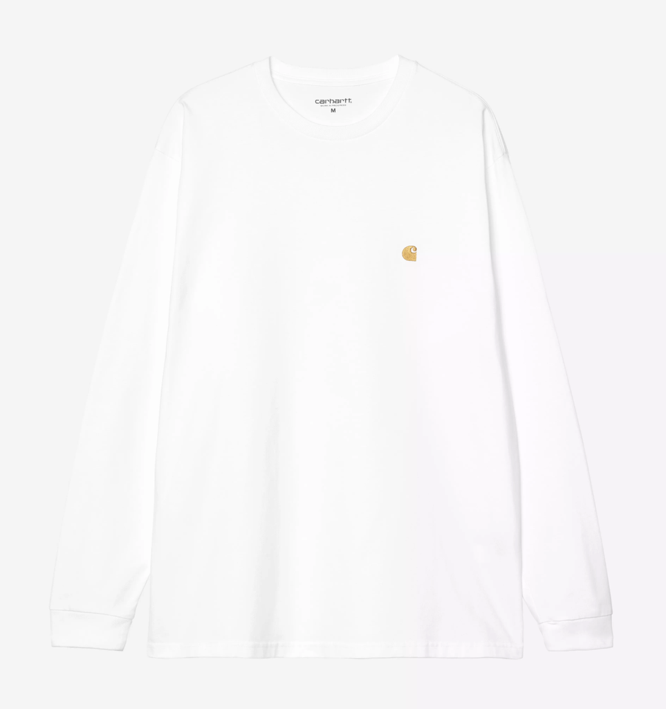 Camiseta Carhartt WIP L/S Chase - White