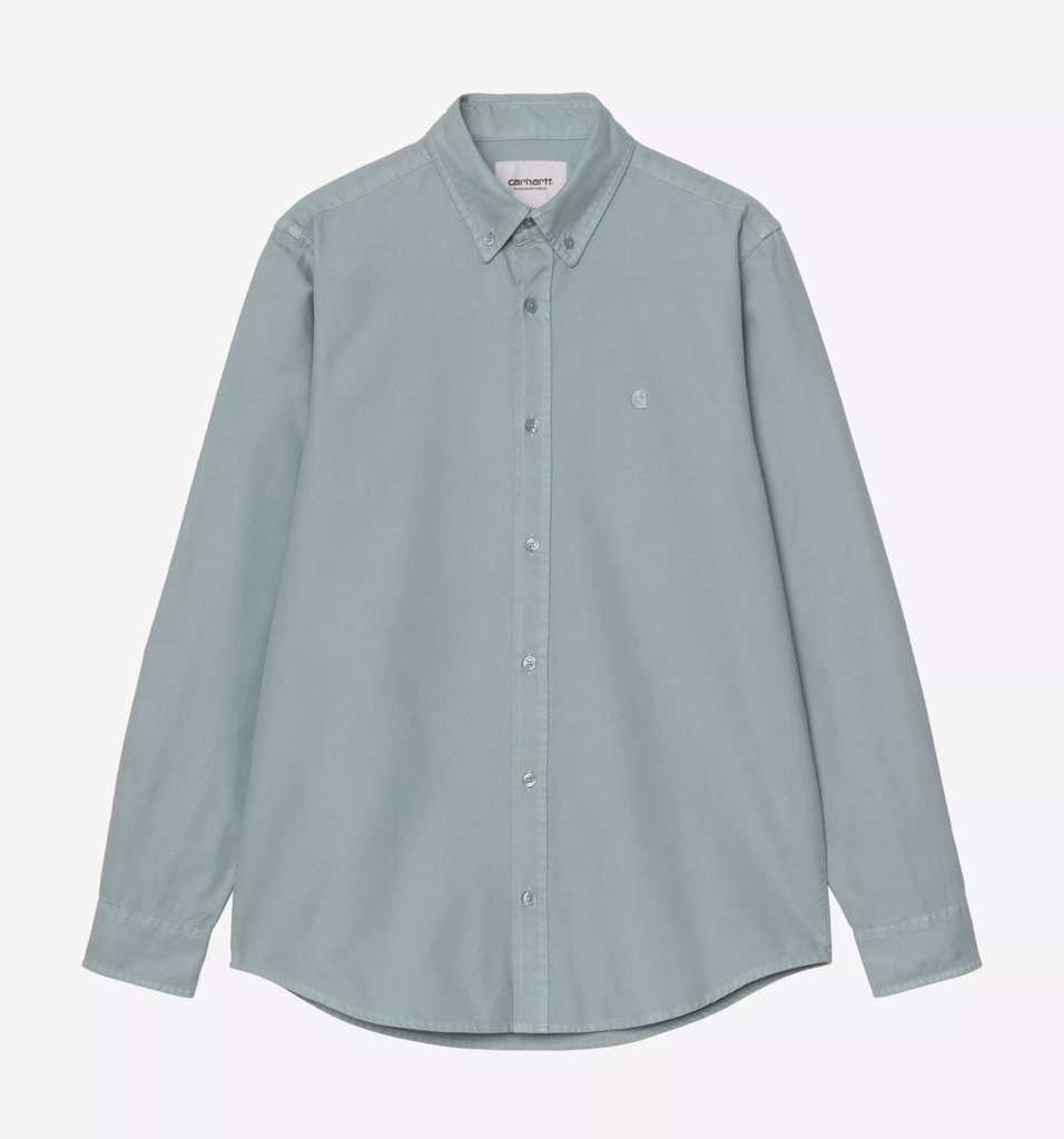 Camisa Carhartt WIP L/S Bolton - Citadel (Garment Dyed)