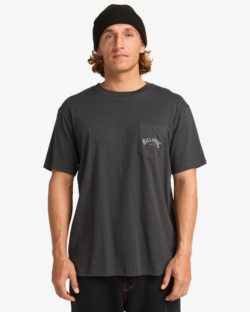 Camiseta Billabong Stacked Arch - Washed Black (waa)