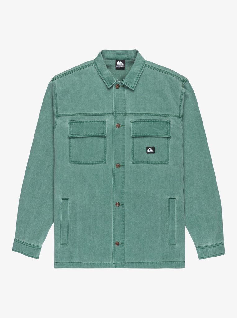 Sobrecamisa Quiksilver Mohab Washed Twill - Trekking Green (tkr)