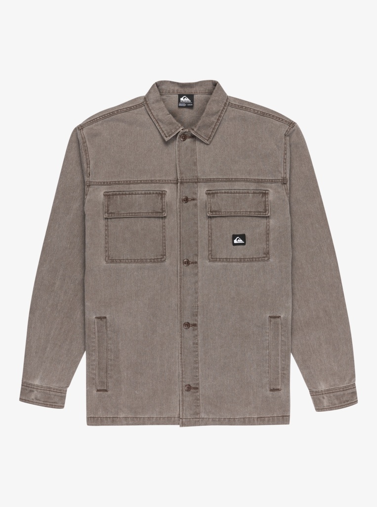 Sobrecamisa Quiksilver Mohab Washed Twill - Chocolate brown