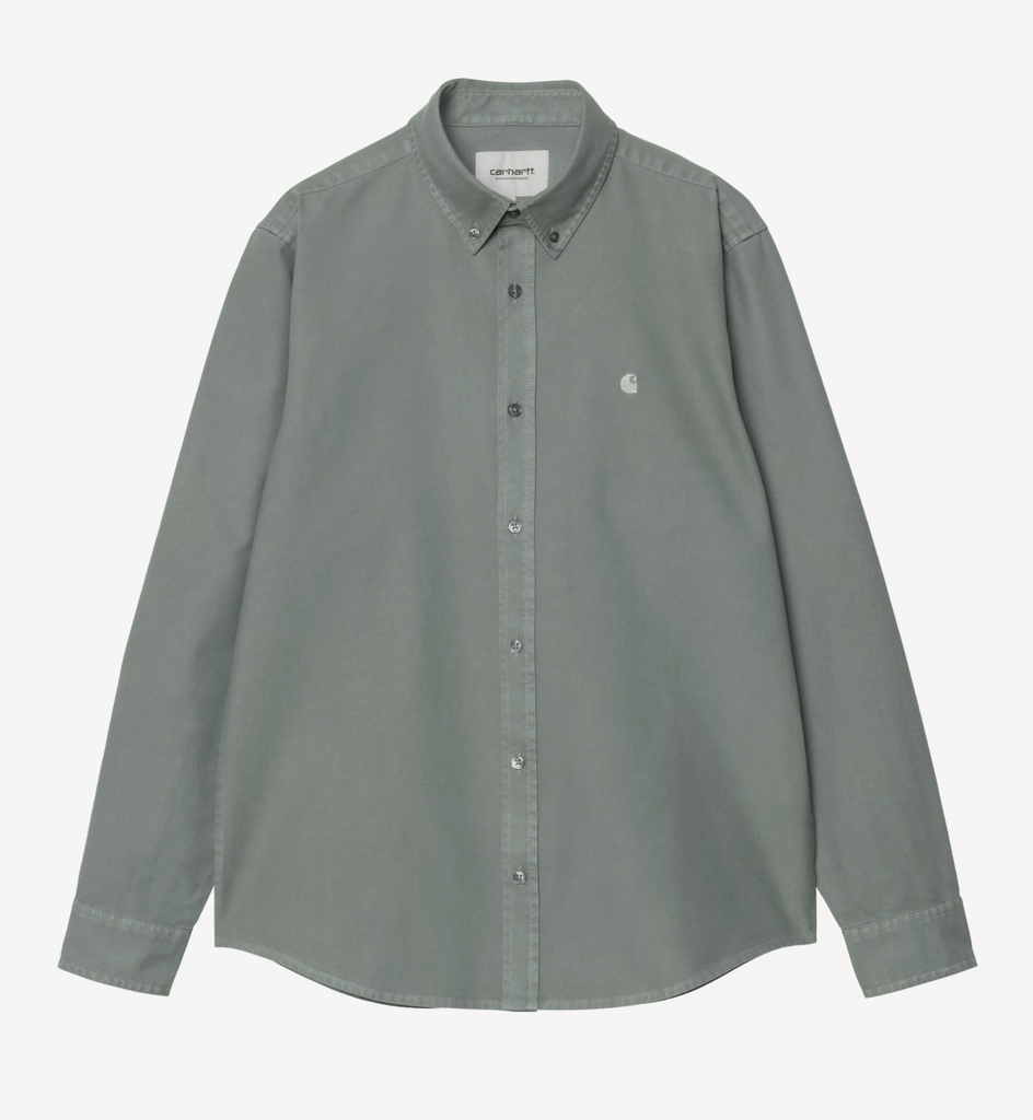 Camisa Carhartt WIP Bolton - Velvet Green (Garment Dyed)