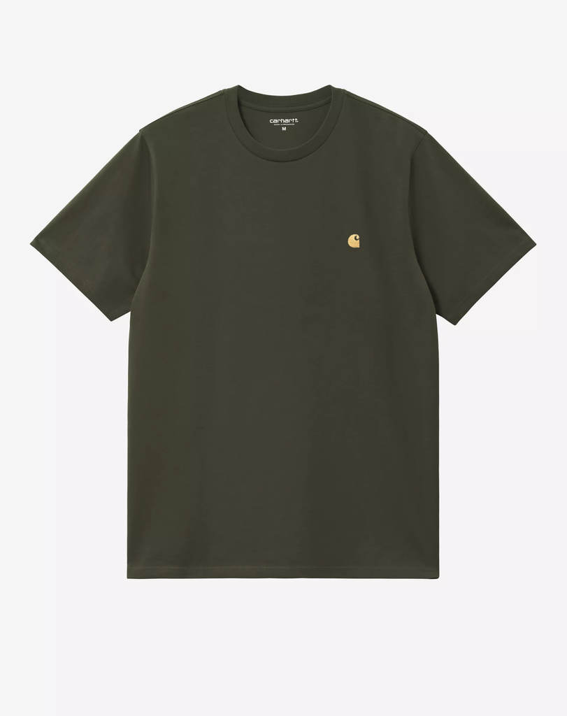 Camiseta Carhartt WIP Chase - Olive/Gold