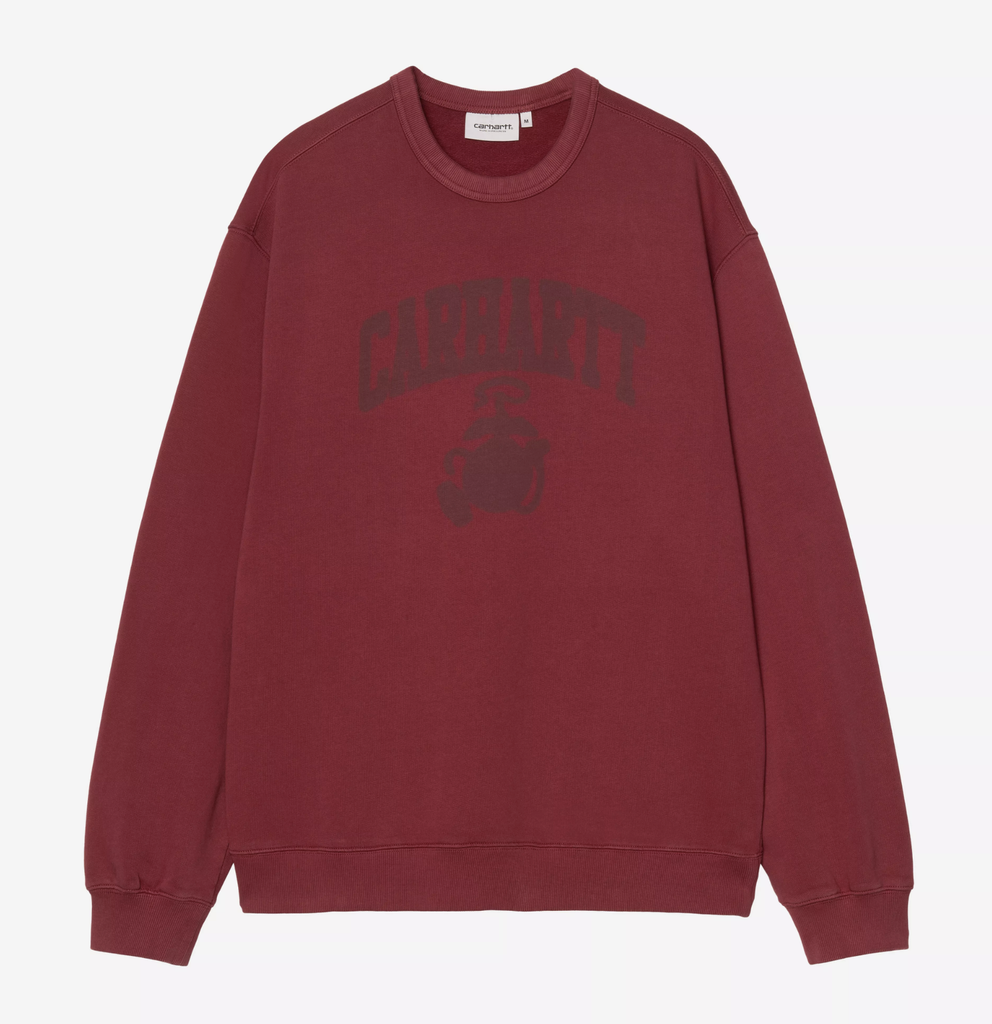Sudadera Carhartt WIP Faded Pond Corps - Marsala (Heavy stone wash)